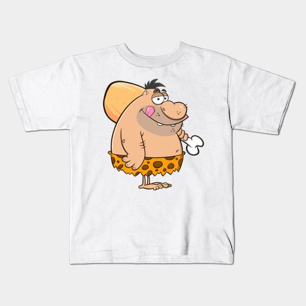 Caveman Kids T-Shirt by tomrothster